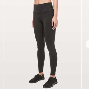 Lululemon Black Luon Wunder Under Size 6 Full Length 30” inseam